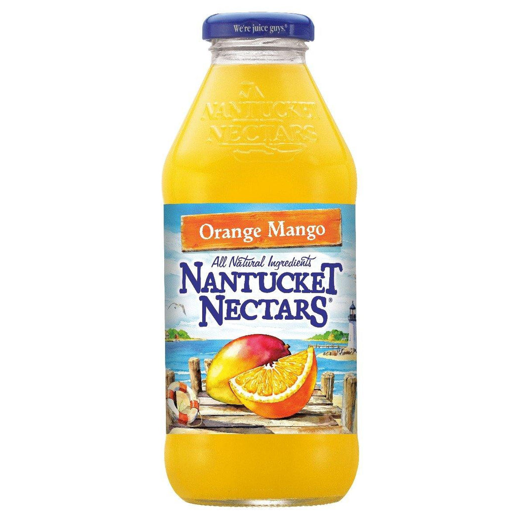 Nantucket Nectars All Natural Juice, Orange Mango, 16oz (Pack of 12) - Oasis Snacks