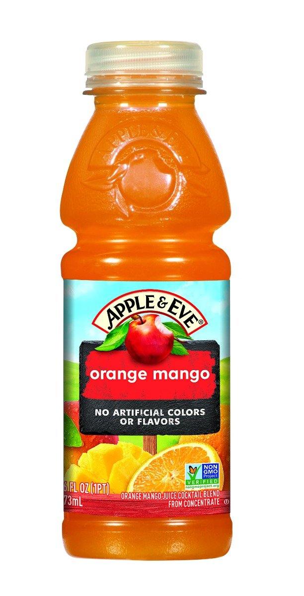 Apple & Eve 100% Juice, Orange Mango ,16 oz (Pack of 12) - Oasis Snacks