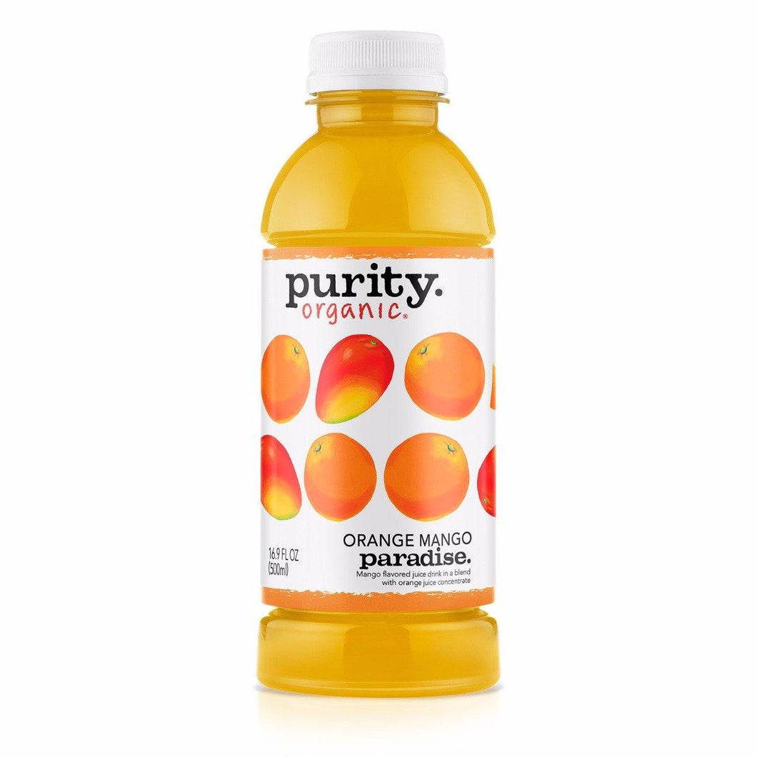 Purity Organic Juice Drink, Orange Mango Paradise, 16.9 Ounce (Pack of 12) - Oasis Snacks