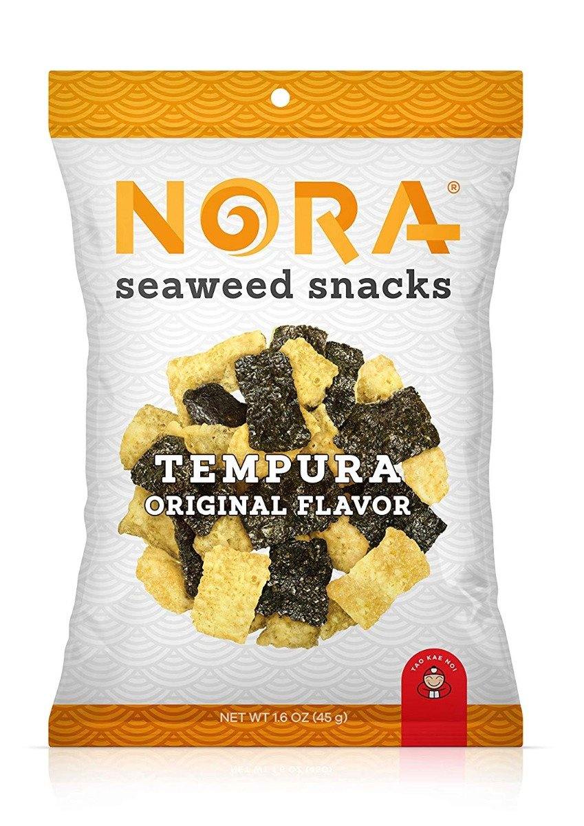 Nora Tempura Seaweed Original Premium Snack, 1.6 oz (Pack of 12) - Oasis Snacks