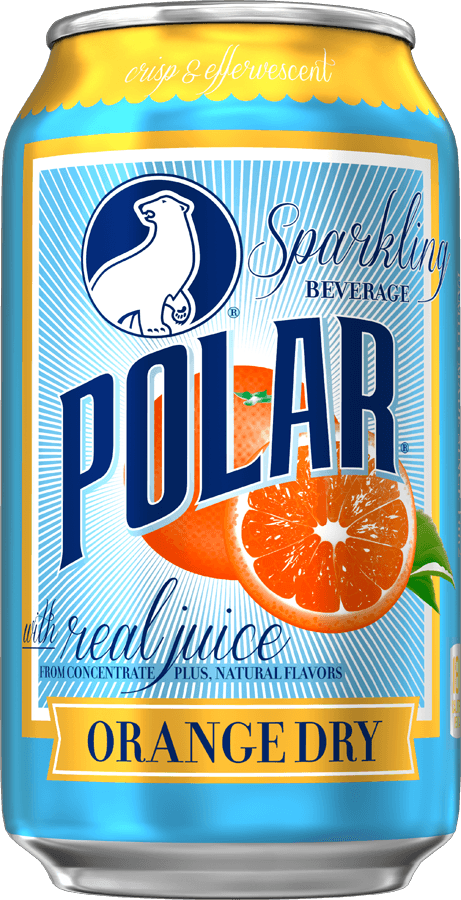 Polar Orange Dry Sparkling Beverage 12oz Cans (Pack of 24) - Oasis Snacks