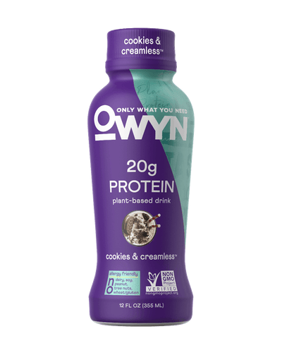 OWYN 100% Plant-Based Protein Shake - Cookies n' Creamless - 12 oz (12 Pack) - Oasis Snacks