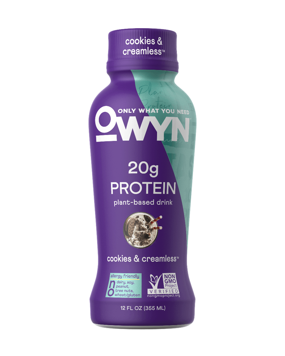 OWYN 100% Plant-Based Protein Shake - Cookies n' Creamless - 12 oz (12 Pack) - Oasis Snacks