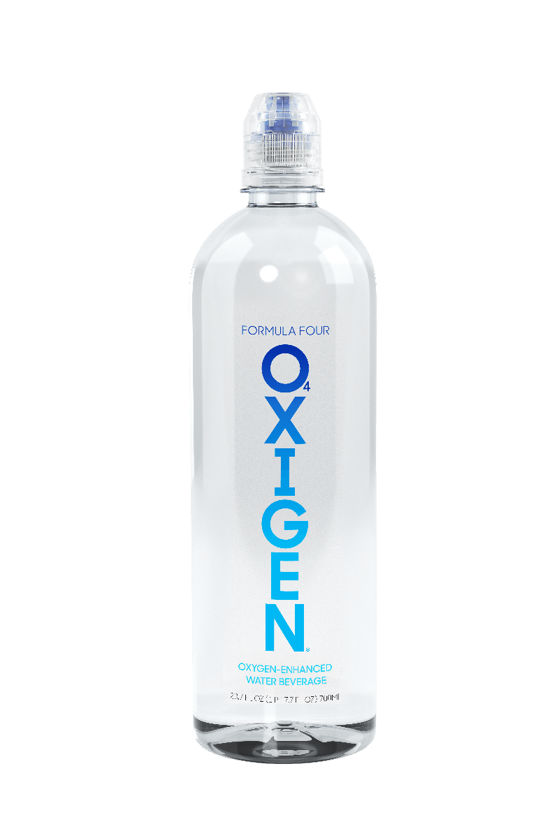 OXiGEN Distilled Water with Activated Stablized Oxigen, 23.7oz Sports Cap (Pack of 12) - Oasis Snacks