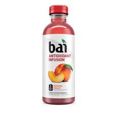 Load image into Gallery viewer, Bai Flavored Water, Panama Peach, Antioxidant Infused Drinks, 18 fl oz (Pack of 12) - Oasis Snacks
