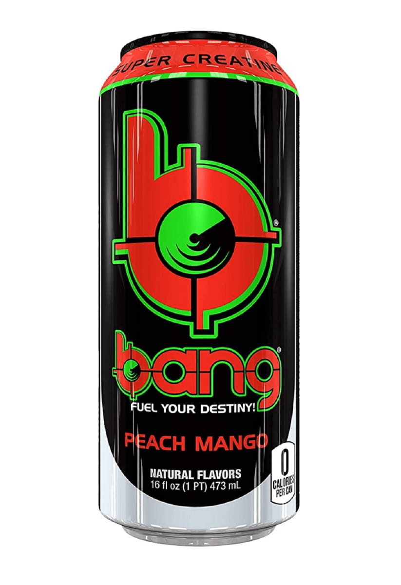 BANG Energy Drink, Peach Mango, 16oz Cans (Pack of 12) - Oasis Snacks