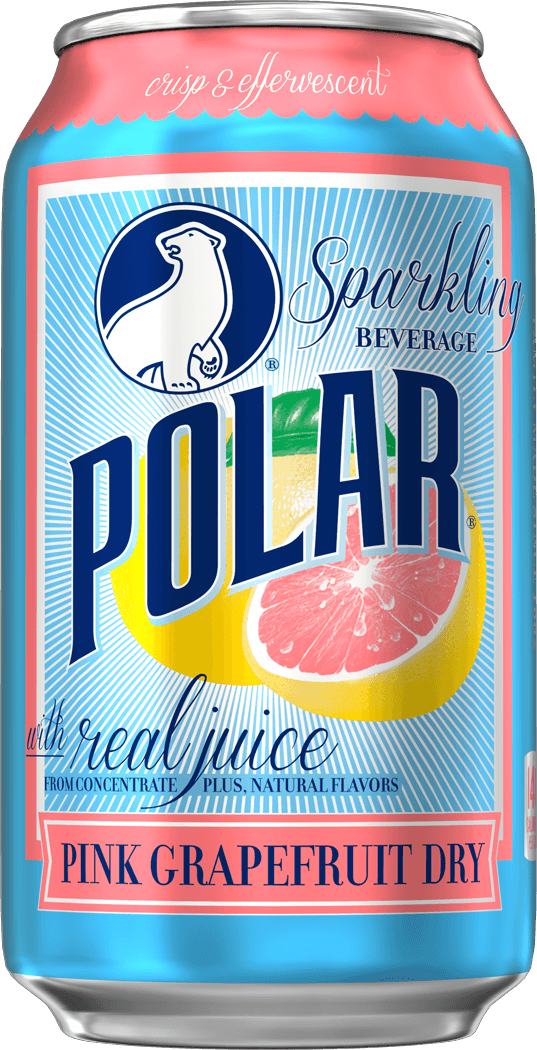 Polar Pink Grapefruit Dry Sparkling Beverage 12oz Cans (Pack of 24) - Oasis Snacks