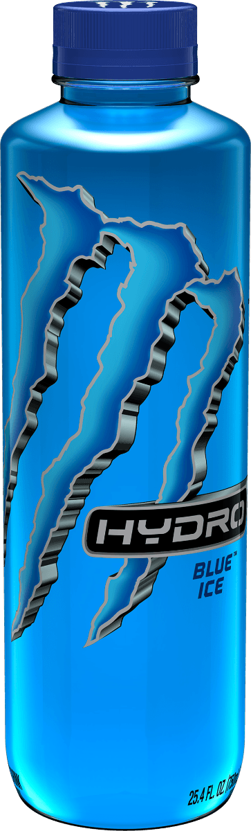 Monster Hydro Energy Sports Drink, Blue Ice, 25.4 ounce (Pack of 12) - Oasis Snacks