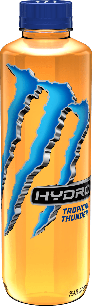 Monster Hydro Energy Sports Drink, Tropical Thunder, 25.4 ounce (Pack of 12) - Oasis Snacks