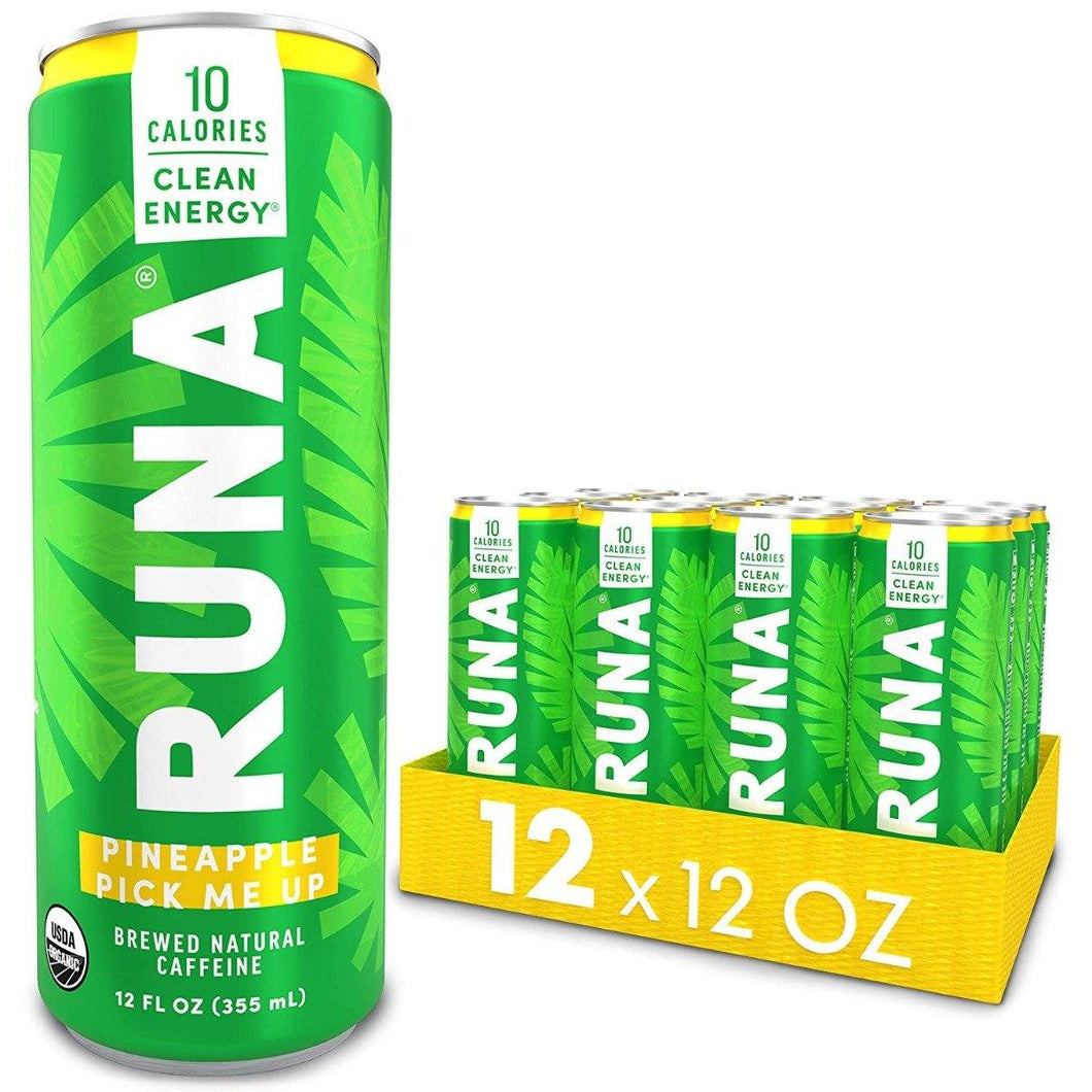 RUNA Energy Drink, Pineapple, 12 oz (Pack of 12) - Oasis Snacks