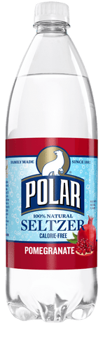 Polar Pomegranate Seltzer Water 1 Liter Bottles (Pack of 12) - Oasis Snacks