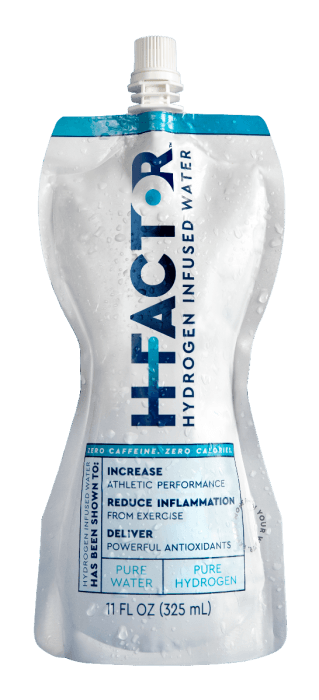 HFACTOR Hydrogen Infused Water, 11 Ounce Pouches - Pack of 12 - Oasis Snacks