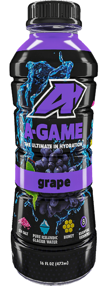 A-Game Sports Drink, Grape, 16oz (Pack of 12)