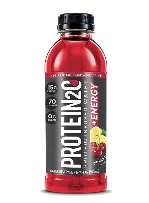 Protein2O +Energy Protein Infused Water Cherry Lemonade 16.9oz - Pack of 12 - Oasis Snacks