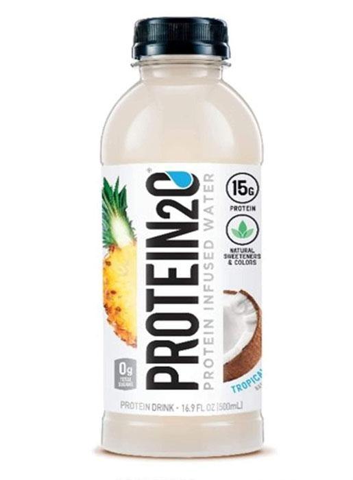 Protein2o Protein Infused Water, Tropical Coconut, 16.9oz (Pack of 12) - Oasis Snacks