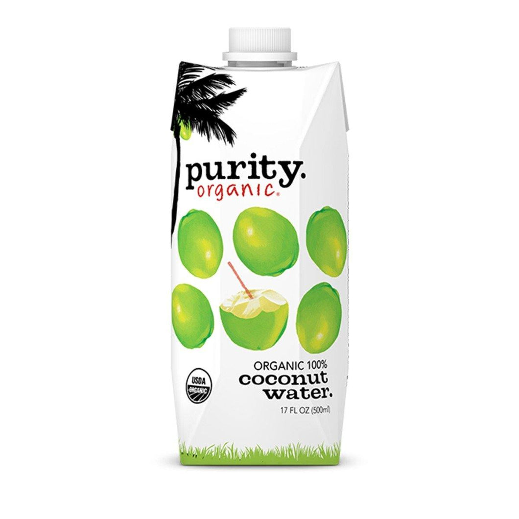 Purity Organic Coconut Water, 100% Organic Coconut Water, 17 Ounce (Pack of 12) - Oasis Snacks