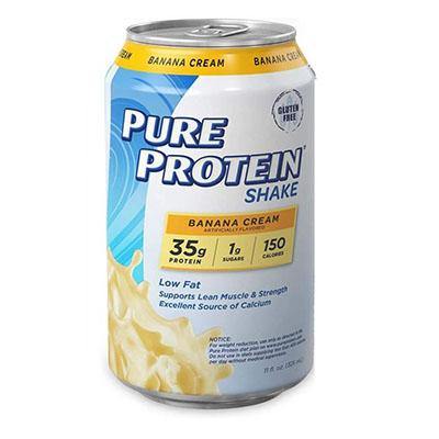 Pure Protein Ready to Drink Protein Shake, Banana Cream,  11oz (Pack of 12) - Oasis Snacks