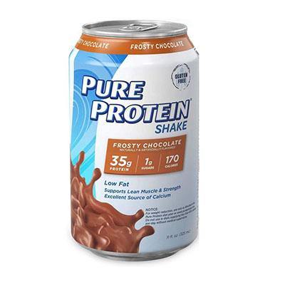 Pure Protein Ready to Drink Protein Shake, Frosty Chocolate, 11oz (Pack of 12) - Oasis Snacks