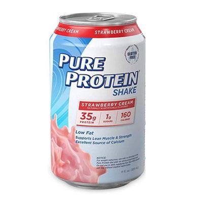 Pure Protein Ready to Drink Protein Shake, Strawberry Cream, 11oz (Pack of 12) - Oasis Snacks