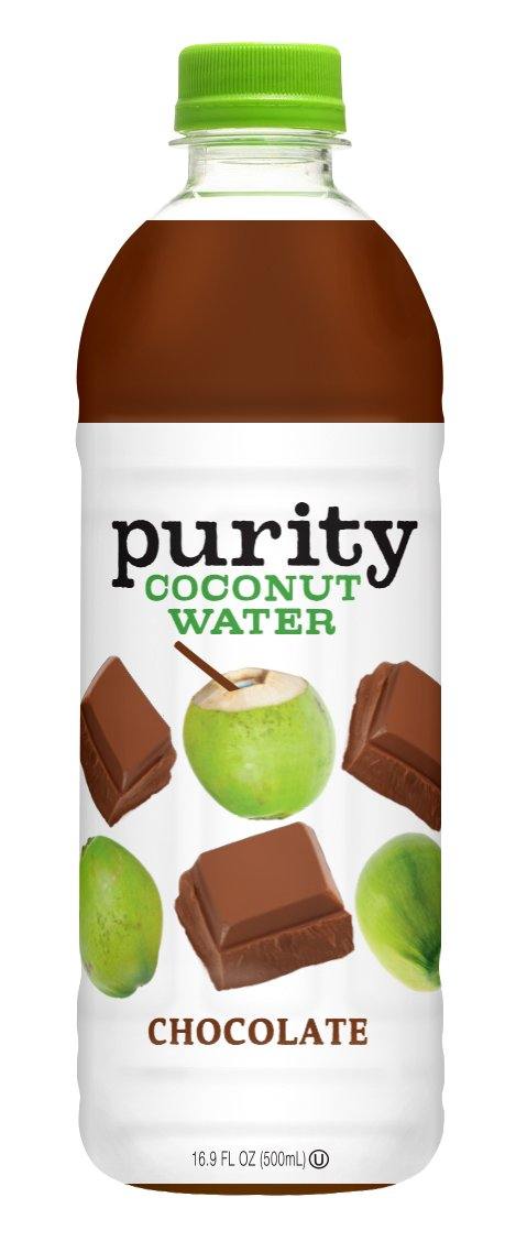 Purity Organic Chocolate Flavored Coconut Water, 16.9 oz (Pack of 12) - Oasis Snacks