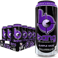 Load image into Gallery viewer, BANG Energy Drink, Purple Haze, 16oz Cans (Pack of 12) - Oasis Snacks
