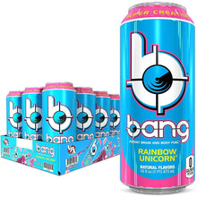 Load image into Gallery viewer, BANG Energy Drink, Rainbow Unicorn, 16oz Cans (Pack of 12) - Oasis Snacks
