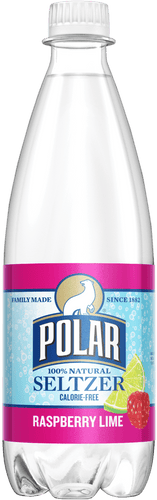 Polar Raspberry Lime Seltzer Water 20oz Bottles (Pack of 24) - Oasis Snacks