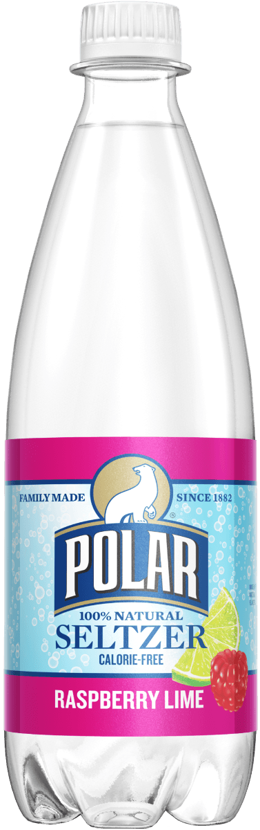 Polar Raspberry Lime Seltzer Water 20oz Bottles (Pack of 24) - Oasis Snacks