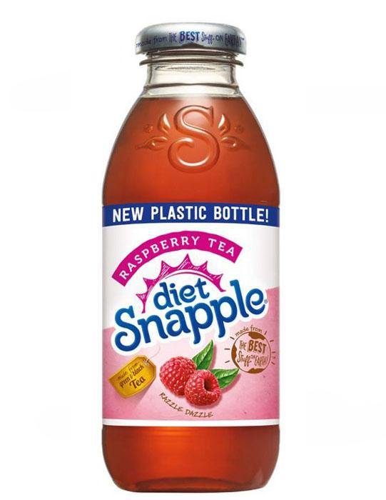 Snapple All Natural, Diet Raspberry Tea, 16 oz Plastic Bottles (Pack of 12) - Oasis Snacks