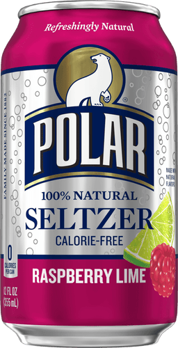 Polar Raspberry Lime Seltzer Water 12oz Cans (Pack of 24) - Oasis Snacks