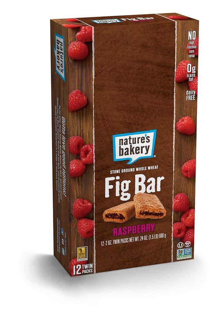 Nature's Bakery Whole Wheat Fig Bar, Raspberry, 2 oz (Pack of 12) - Oasis Snacks