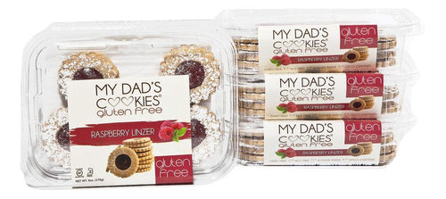 My Dad's Cookies, Gluten and Dairy Free, Raspberry Linzer Cookie, 6 oz (Pack of 3) - Oasis Snacks