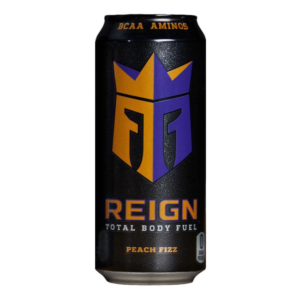 Reign Total Body Fuel Energy Drink, Peach Fizz, 16 oz (Pack of 12) - Oasis Snacks