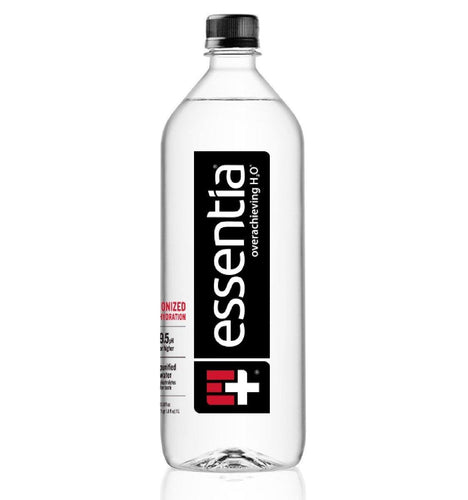 Essentia Ionized Alkaline 9.5 pH Bottled Water, 1 Liter, (Pack of 12) - Oasis Snacks