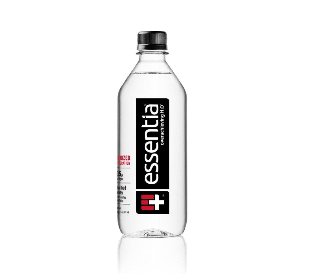 Essentia Ionized Alkaline 9.5 pH Bottled Water, 20 Ounce, (Pack of 24) - Oasis Snacks