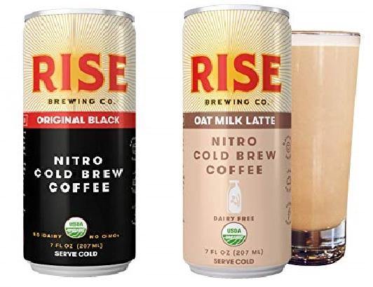 RISE Brewing Co. Cold Brew Coffee Sugar, Gluten & Dairy Free, USDA Organic and Non-GMO, 2 Flavor Variety Pack, 7 fl. oz Cans (Pack of 12) - Oasis Snacks