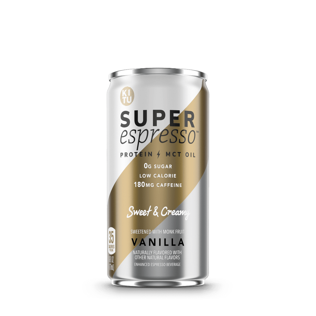 KITU Super Espresso, Vanilla, Sugar-Free Formula, 5g Protein, 6 oz (Pack of 12) - Oasis Snacks