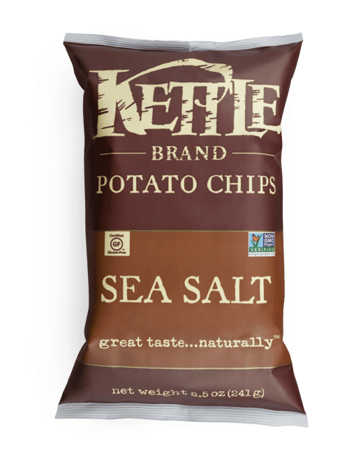 Kettle Brand Potato Chips, Sea Salt, 2 Ounce, (Pack of 24) - Oasis Snacks