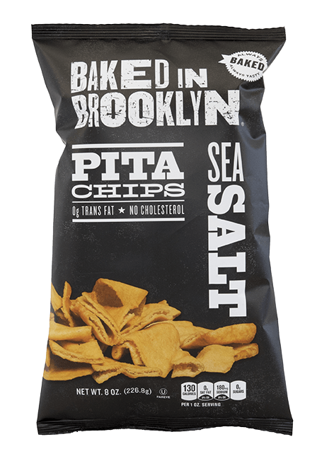 Baked in Brooklyn Pita Chips, Sea Salt, 8oz Bags (Pack of 3) - Oasis Snacks