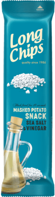 Long Chips Mashed Potato Snack, Salt and Vinegar, 2.5oz (Pack of 10) - Oasis Snacks