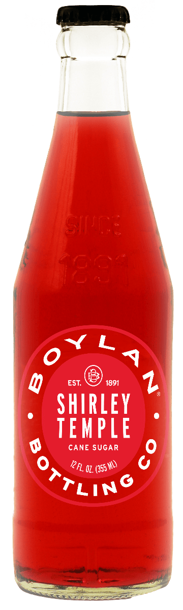 Boylan Pure Cane Sugar Soda Pop, Shirley Temple, 12 oz Glass Bottles (Pack of 12) - Oasis Snacks