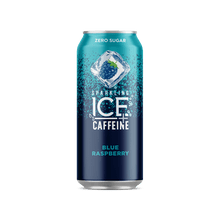 Load image into Gallery viewer, Sparkling ICE Naturally Flavored Sparkling Water + Caffeine, Blue Raspberry, 16oz Cans (Pack Of 12) - Oasis Snacks
