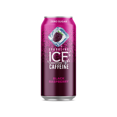 Sparkling ICE Naturally Flavored Sparkling Water + Caffeine, Black Raspberry, 16oz Cans (Pack Of 12) - Oasis Snacks