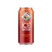 Load image into Gallery viewer, Sparkling ICE Naturally Flavored Sparkling Water + Caffeine, Strawberry Citrus, 16oz Cans (Pack Of 12) - Oasis Snacks

