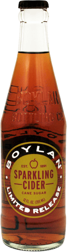 Boylan Pure Cane Sugar Soda Pop, Sparkling Cider, 12 oz Glass Bottles (Pack of 12) - Oasis Snacks