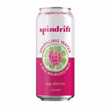 Load image into Gallery viewer, Spindrift Raspberry Lime Sparkling Water 16 oz Cans (Pack of 12) - Oasis Snacks
