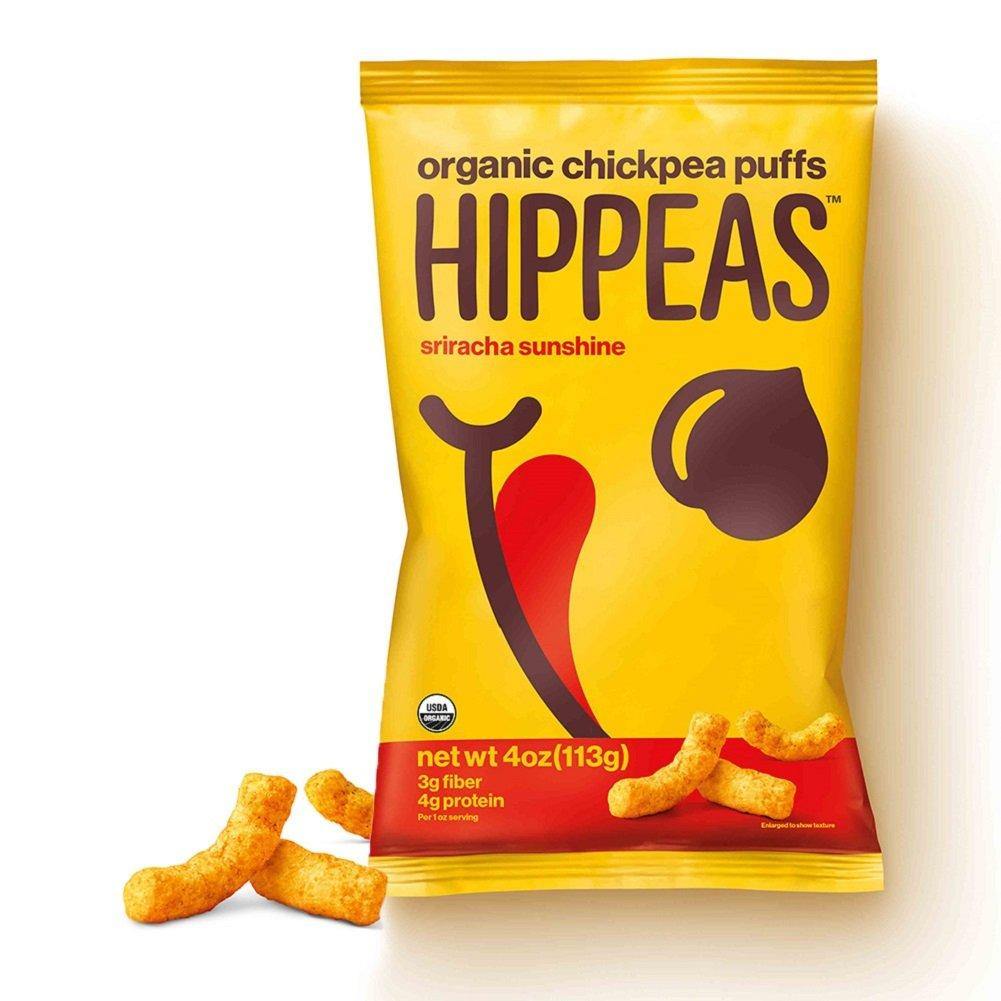 Hippeas Organic Chickpea Puffs, Sriracha Sunshine, 4 oz (Pack of 12) - Oasis Snacks