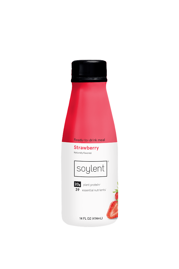 Soylent Meal Replacement Drink, Strawberry, 14 oz Bottles, 12 Pack - Oasis Snacks