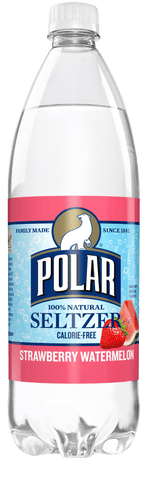 Polar Strawberry Watermelon Seltzer Water 1 Liter Bottles (Pack of 12) - Oasis Snacks