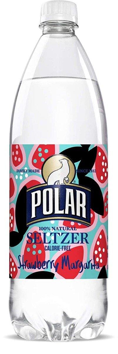 Polar Seltzer Strawberry Margarita Limited Summer Edition Seltzer Water 1 Liter Bottles (Pack of 12) - Oasis Snacks